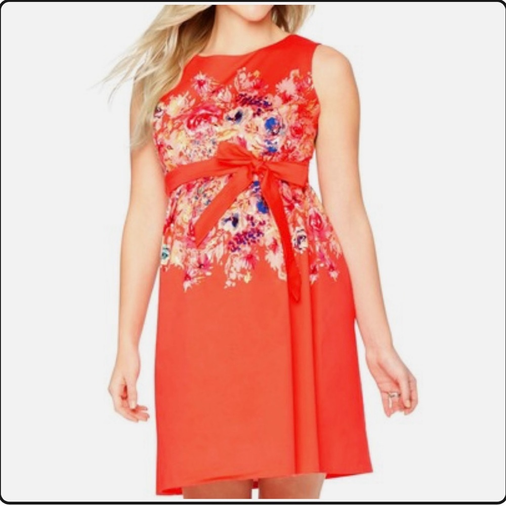 Motherhood Maternity Coral Floral Dress